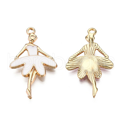 Light Gold Plated Alloy Pendants ENAM-T009-18D-1