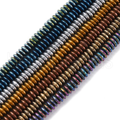 Electroplated Non-magnetic Hematite Beads Strands G-P571-B01-01-1