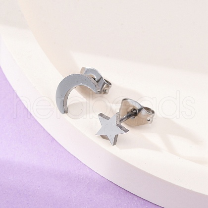 Tarnish Resistant 304 Stainless Steel Stud Earrings EJEW-F227-18P-1