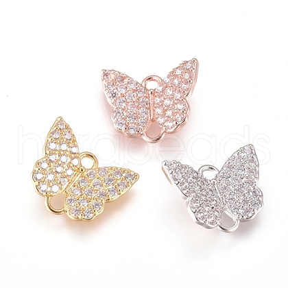 Brass Micro Pave Cubic Zirconia Links ZIRC-L070-80-1