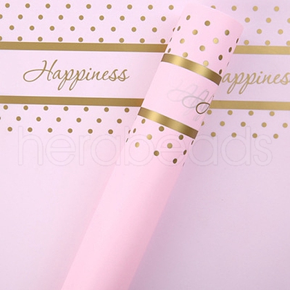 20 Sheets Word Happiness Waterproof Plastic Gift Wrapping Paper PAAG-PW0001-026I-1