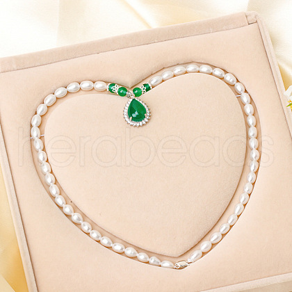 Mother's Day Jewellery Natural Freshwater Pearl Beaded Necklaces for Women WGE4EAE-46-1