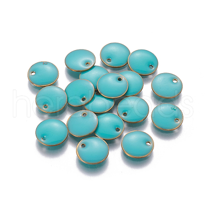 Brass Enamel Charms KK-F799-04E-1