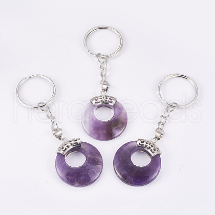 Natural Amethyst Keychain KEYC-P041-D23-1