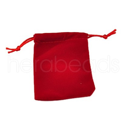 Velvet Drawstring Pouches Jewelry Bags TP-E002-2-1