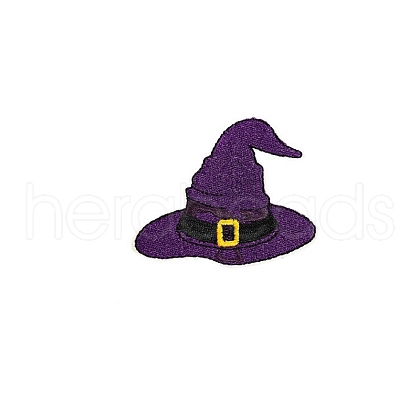 Halloween Witch Theme Computerized Embroidery Cloth Iron on Patches WG22178-02-1