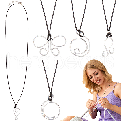 Aluminum Pendant Necklaces NJEW-NB00001-1