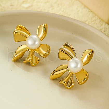 304 Stainless Steel Stud Earrings EJEW-C133-03G-1