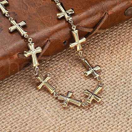 304 Stainless Steel Link Chain Necklaces NJEW-U023-04F-G-1