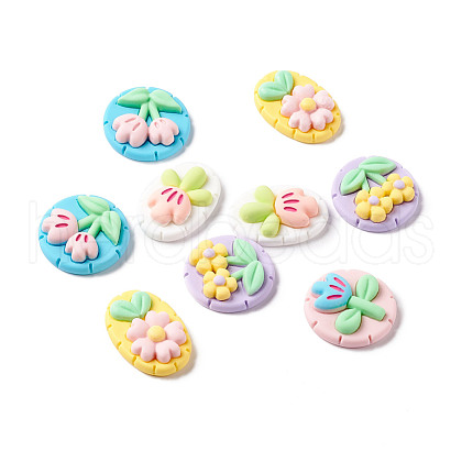 Opaque Resin Cabochons X-RESI-H140-08-1