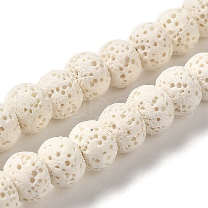 Natural Lava Rock Dyed Beads Strands X-G-Z036-B01-04-1