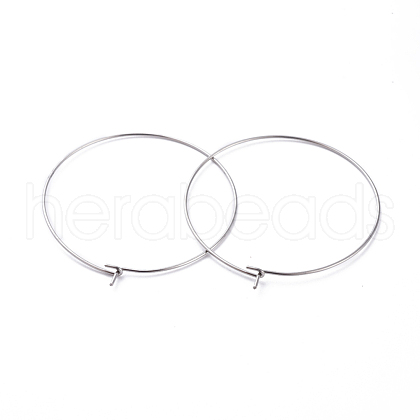 316 Surgical Stainless Steel Hoop Earring Findings X-STAS-J025-01F-P-1