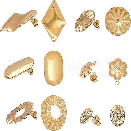 Unicraftale 304 Stainless Steel Stud Earring Findings STAS-UN0003-05G-1