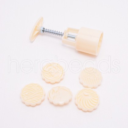 ABS Plastic Mooncake Mold TOOL-WH0018-39-1