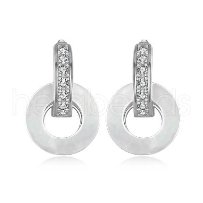Vintage Palace Court Sterling Silver Shell Ring Stud Earrings JR4000-2-1