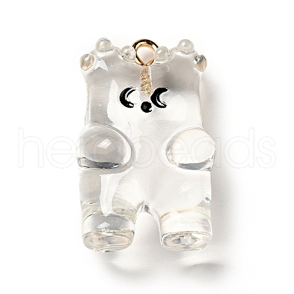 Cartoon Transparent Resin Pendants FIND-I029-01A-1