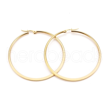 304 Stainless Steel Big Hoop Earrings EJEW-J226-001C-1