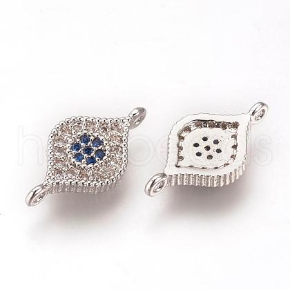 DIY Brass Micro Pave Cubic Zirconia Links DIY-S031-095D-1