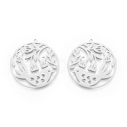 Non-Tarnish 201 Stainless Steel Pendants STAS-N090-LA932-1-1