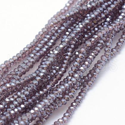 Electroplate Glass Beads Strands EGLA-J144-PL-A02-1