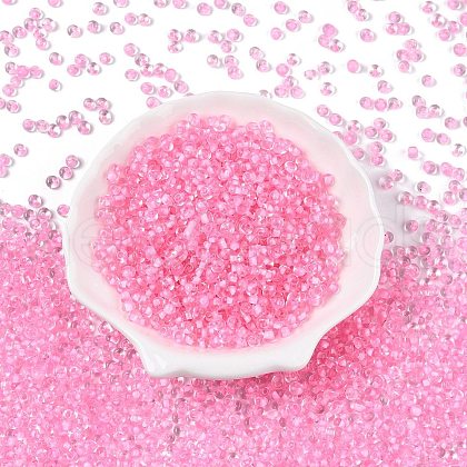 6/0 Inside Colours Transparent Glass Seed Beads X1-SEED-T007-07G-1