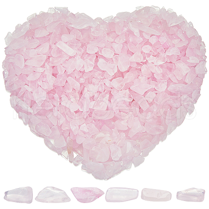 SOFPLATE 500G Natural Rose Quartz Chip Beads G-SP0001-06-1