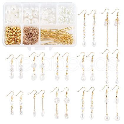 SUNNYCLUE DIY Imitation Pearl Dangle Earring Making Kits DIY-SC0016-53-1