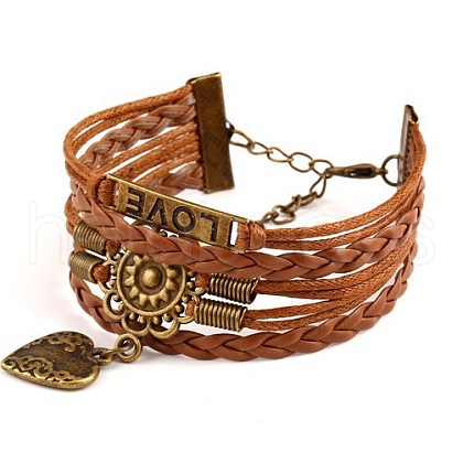 Suede Cord Knitted Multi-strand Bracelets WGDC426-02-1