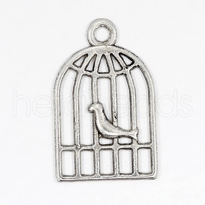 Tibetan Style Alloy Pendants TIBEP-22647-AS-RS-1