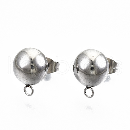 Non-Tarnish 304 Stainless Steel Stud Earring Findings STAS-Q225-16A-10mm-1