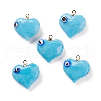 Handmade Evil Eye Lampwork Pendants LAMP-M015-03D-1