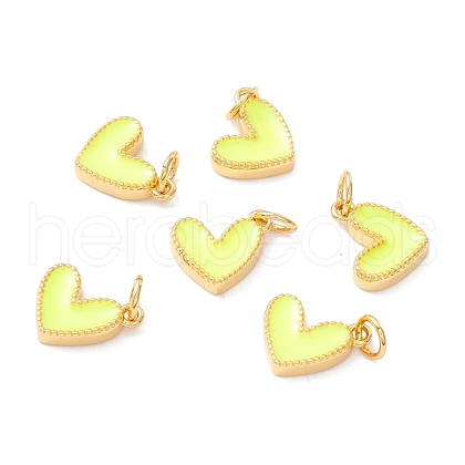 Rack Plating Brass Enamel Charms KK-D073-27G-06-1