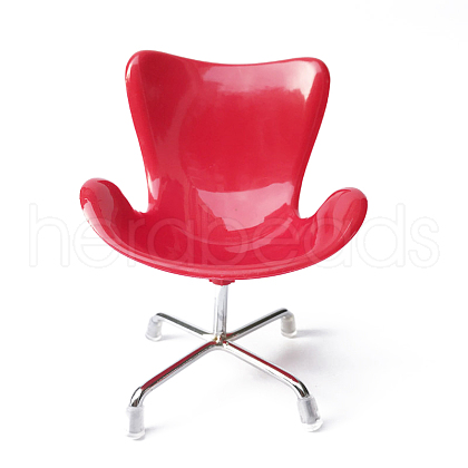 Miniature Plastic Armchair Backrest Rotating Egg Chair MIMO-PW0001-095B-1