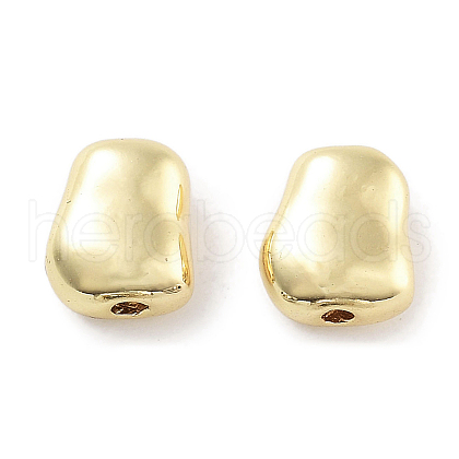 Rack Plating Oval Brass Beads KK-Z071-37G-1
