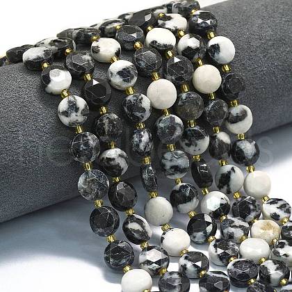 Natural Zebra Jasper Beads Strands G-C116-A122-01-1