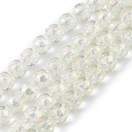 Transparent Electroplate Glass Beads Strands EGLA-F154-FR03-1