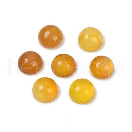 Natural Yellow Agate Cabochons G-K348-07C-03-1