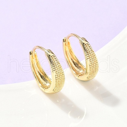 Textured Brass Hoop Earrings EJEW-Z102-20G-1