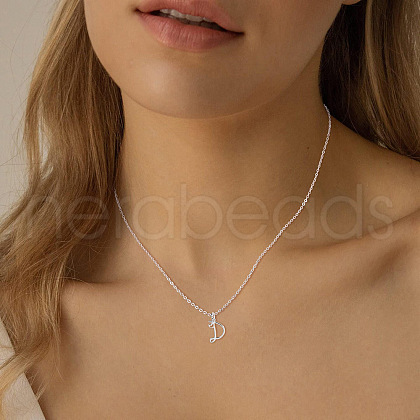 Fashionable Brass Letter Heart Pendant Necklaces for Women FS-WGD0E1D-30-1