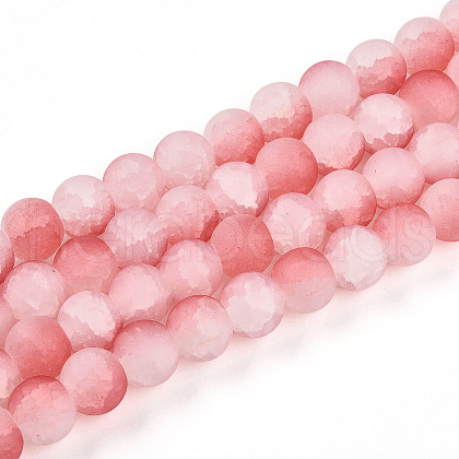 Crackle Glass Beads Strands GLAA-N009-10mm-03-1