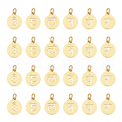 Unicraftale 24Pcs 6 Styles 304 Stainless Steel Charms STAS-UN0048-91-1