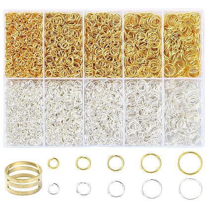 10 Styles Iron Open Jump Rings IFIN-YW0003-60A-1
