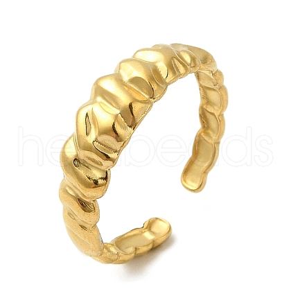 304 Stainless Steel Open Cuff Rings RJEW-Q780-03G-1