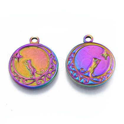 Ion Plating(IP) 201 Stainless Steel Pendants STAS-N098-188M-1