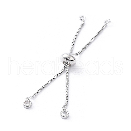 Rack Plating Brass Box Chain Link Bracelet Making KK-A183-03P-1