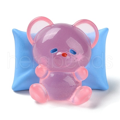 Luminous Resin Cute Little Bear Ornaments RESI-Z008-01F-1