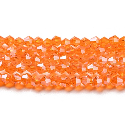 Transparent Electroplate Glass Beads Strands EGLA-A039-T6mm-A11-1