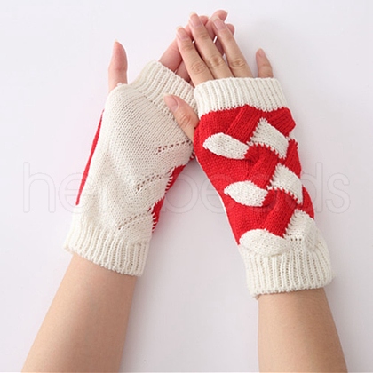 Polyacrylonitrile Fiber Yarn Knitting Fingerless Gloves COHT-PW0001-13B-1