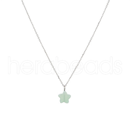 Stainless Steel Cable Chain Necklace QL5593-3-1