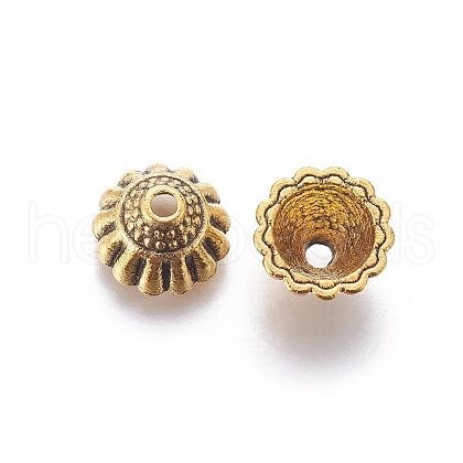 Tibetan Style Alloy Bead Caps X-GLF9305Y-1